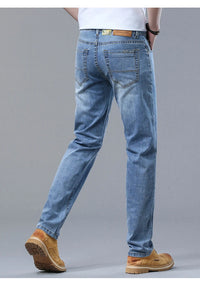 Men's Slim Fit Stretch Denim Casual Jeans for All Seasons