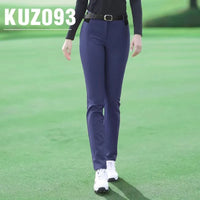 Women's Full Length Autumn Winter Golf Pants High Elasticity Slim Fit Cotton Blend