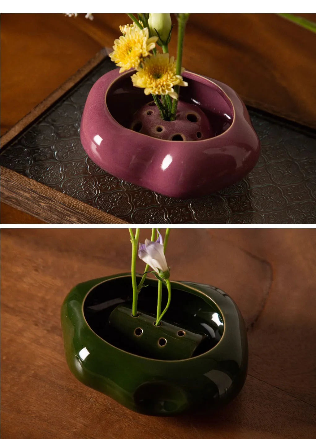 Simplicity Lotus Seedpod Ceramic Vase Artificial Flower Decorative Flowers Pots Desk Decoration Floral Arrangement Modern Decor - Buy online at  Vibe In Cart.