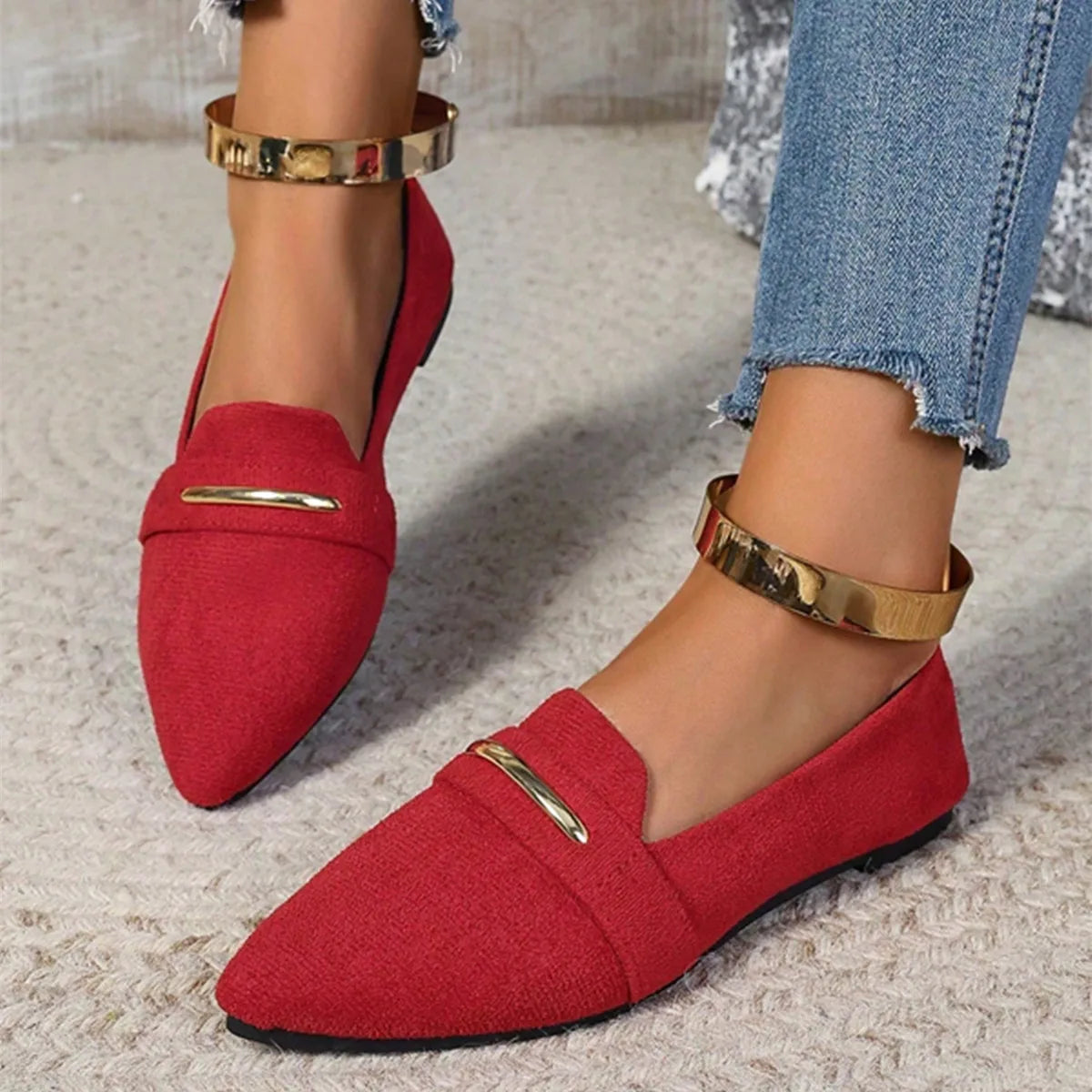 Loafers Flats Pointed Toe Casual Women Shoes New Comfortable Walking Mujer Zapatos:Wear-resisting - Buy online at  Vibe In Cart.