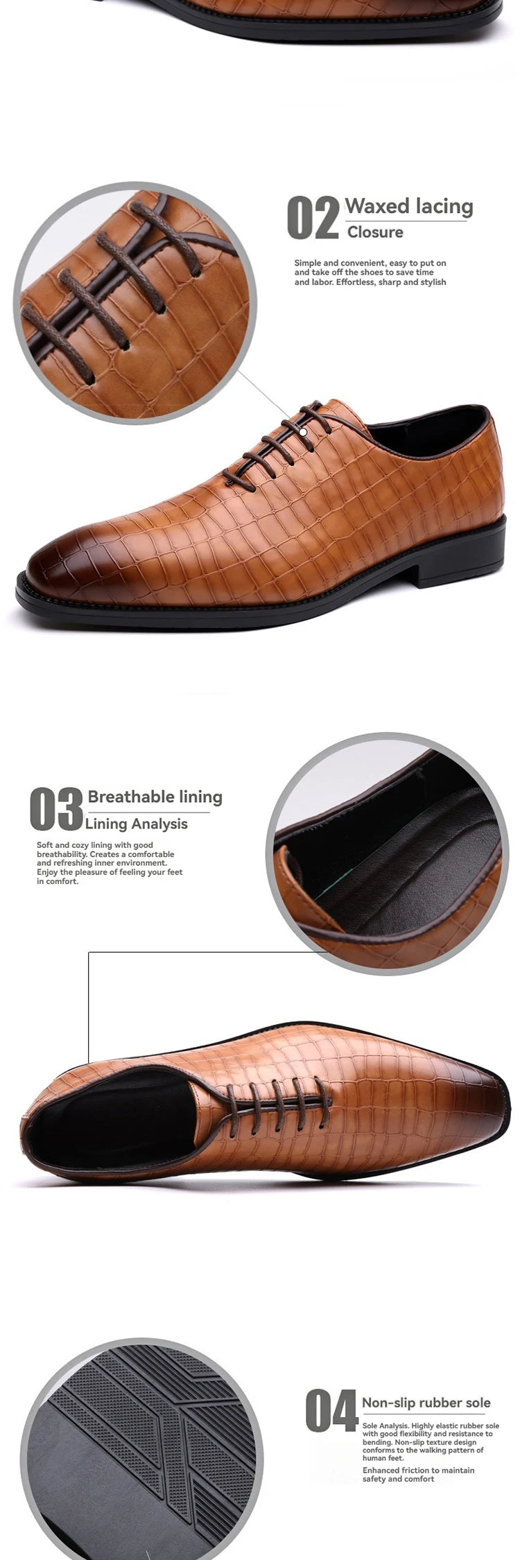 Luxury Mens Leather Shoes Retro Carved Lace-up Brogue Oxford Wedding Men Dress Shoes Male Formal Business Gentleman Office Shoes - Buy online at  Vibe In Cart.