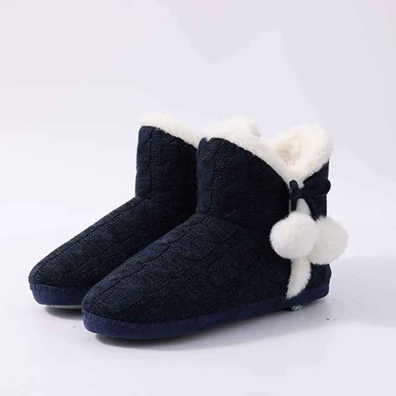 Women's Ankle Snow Boots with Plush Lining and Non-Slip Sole