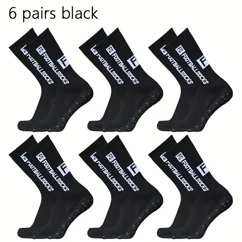 6 Pairs Breathable Football Socks Men Women Sports Socks Non-slip Silicone Bottom Soccer Baseball Socks Outdoor Sport Yoga Socks - Buy online at  Vibe In Cart.