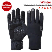 Winter Cycling Gloves For Men And Women Warm Fleece Waterproof Touchscreen