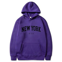 Men Women New York U.S.A City Hoodies Fashion Letter Printed Graphic Sweatshirts Loose Casual Harajuku Hooded Pullover Sportwear - Buy online at  Vibe In Cart.