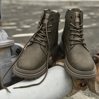 Italian Men's Genuine Leather Boots Fashion Outdoor Boots High Quality Casual Ankle Boots Antiskid Comfort Winter Platform Boots - Buy online at  Vibe In Cart.