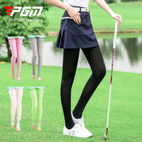PGM Breathable Female Legging Stocking Sunscreen Women Golf Pants Ice Silk High Elastic Stocking Outdoor Thin Long Leg Sock