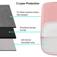 PU Laptop Sleeve with Zipper for 12 to 15.6 Inch Laptops
