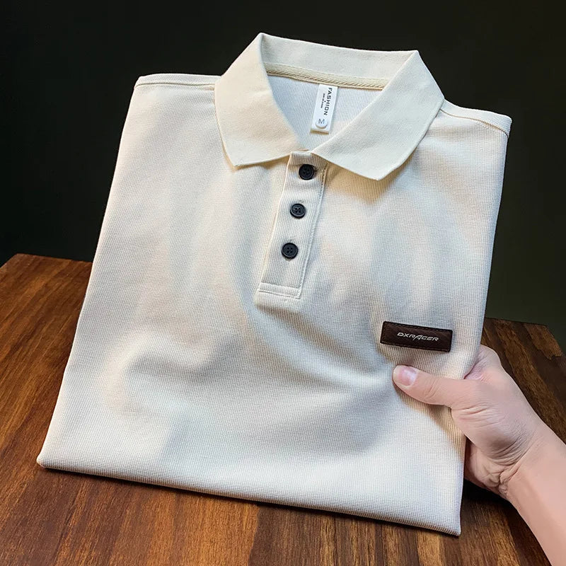 Summer Short sleeved Polo Shirt for Men 2025 New Large Simple T-shirt Top Versatile Casual Men's Clothing - Buy online at  Vibe In Cart.