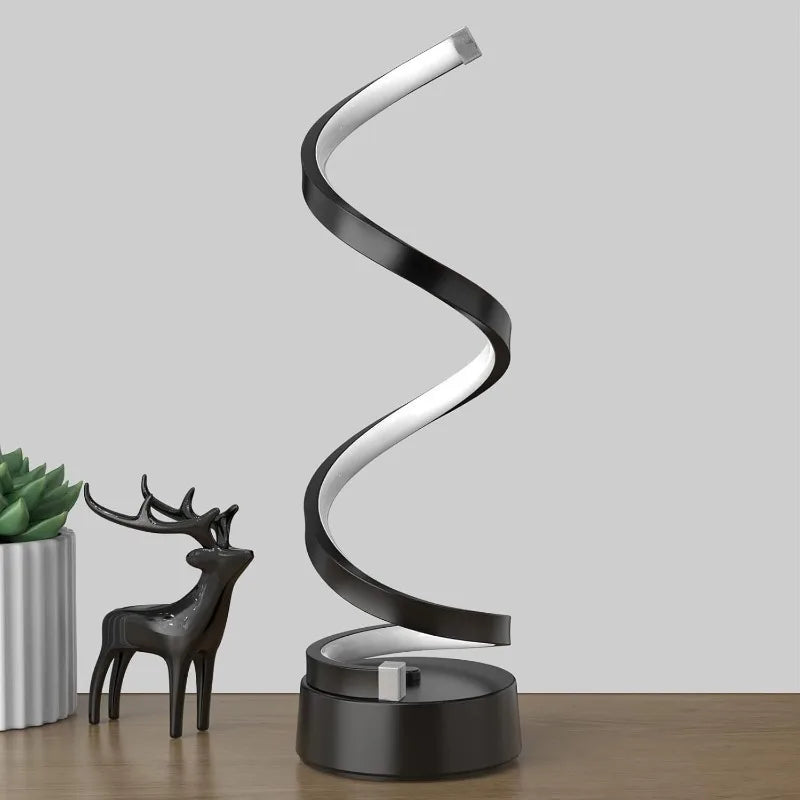 Classic Creative Spiral LED Table Lamp, Modern Minimalist Dimmable Spiral Table Lamp, Adjustable Arm, Soft Light, Multifunction - Buy online at  Vibe In Cart.