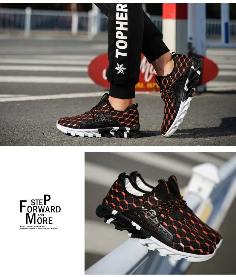 Men's Casual Canvas Sports Shoes With Checkered Pattern