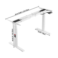 SucceBuy Standing Desk Frame  Electric Stand Up Computer Desk Legs Ergonomic DIY Workstation Base for Home Office Black white - Buy online at  Vibe In Cart.