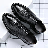 New for Men Genuine Leather Casual Shoes Retro Leisure Business Dress Shoes Street Fashion Brogue Shoes - Buy online at  Vibe In Cart.