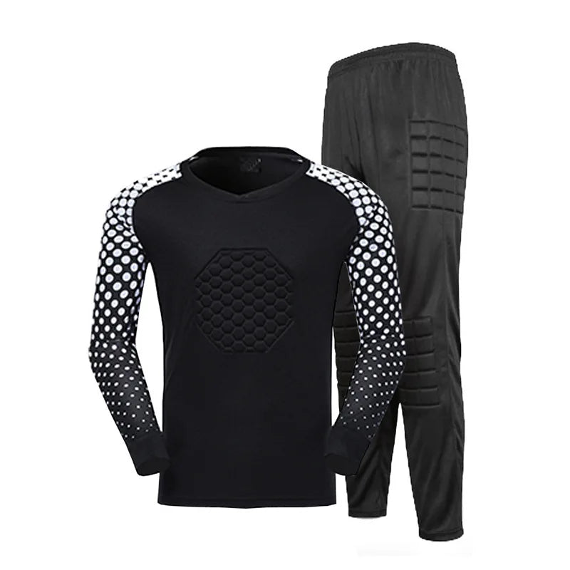 Boys Long Sleeve Polyester Soccer Goalkeeper Uniform Set