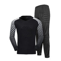 Boys Long Sleeve Polyester Soccer Goalkeeper Uniform Set