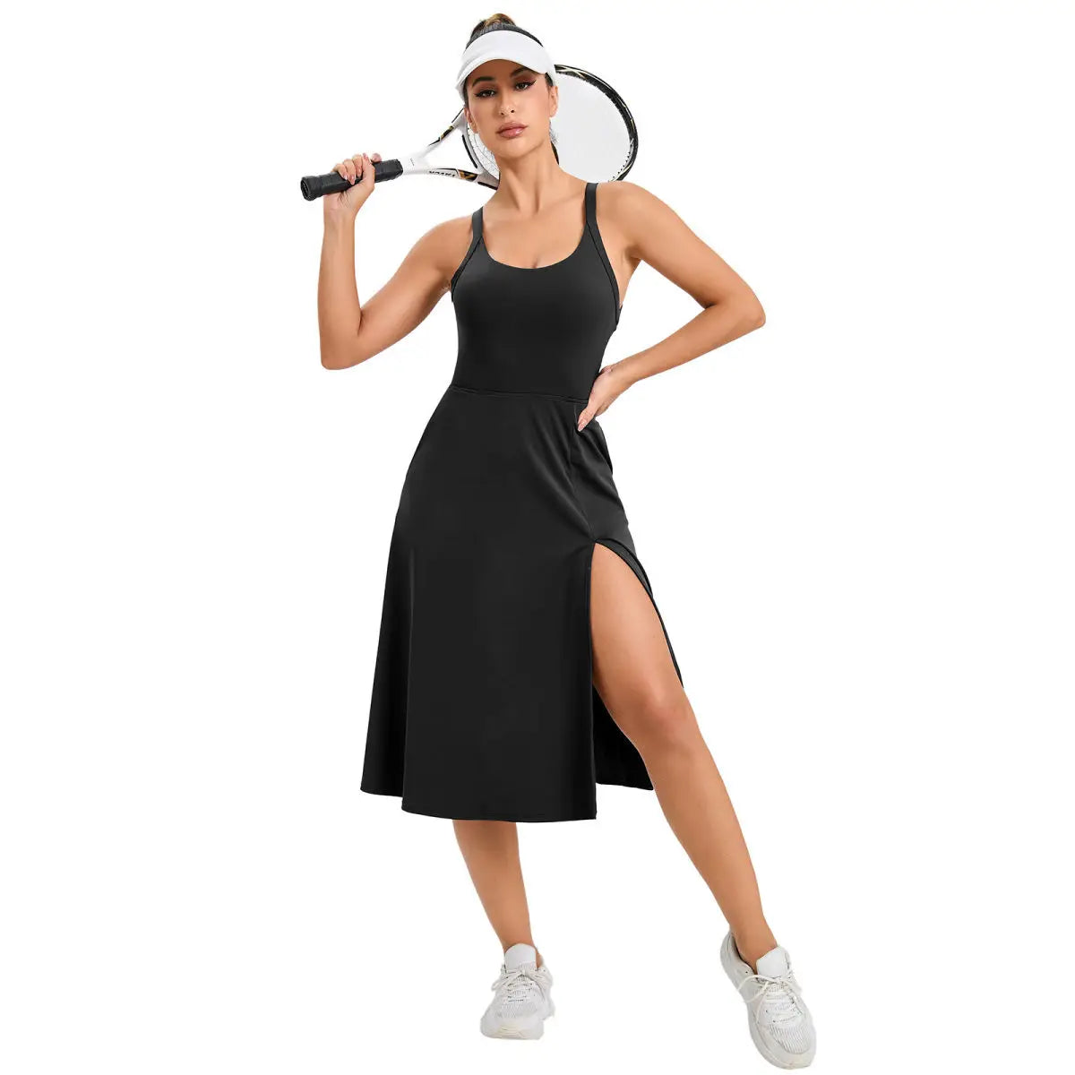 Women Tennis Dress  One Piece Gym Sports Fitness Yoga Casual Skirt Outdoor Golf Suit Badminton Dress Women Sportswear