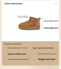 2025 Winter Warm Boots - Women's Snow Boots, Men's Short Boots, Sheepskin and Wool Cut, Low Warm Leather Shoes - Buy online at  Vibe In Cart.