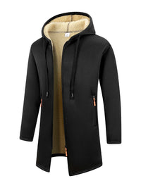 Winter Men's Thickened Hoodies Jacket Outdoor Warm Zipper Long Sleeve Sweatshirts Cardigan Streetwear Solid Color Tops Overcoat - Buy online at  Vibe In Cart.