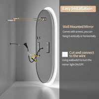 LUVODI Lighted Bluetooth Bathroom Mirror Led Backlit Illuminate Vanity Mirror with Time Date Display Anti-fog - Buy online at  Vibe In Cart.