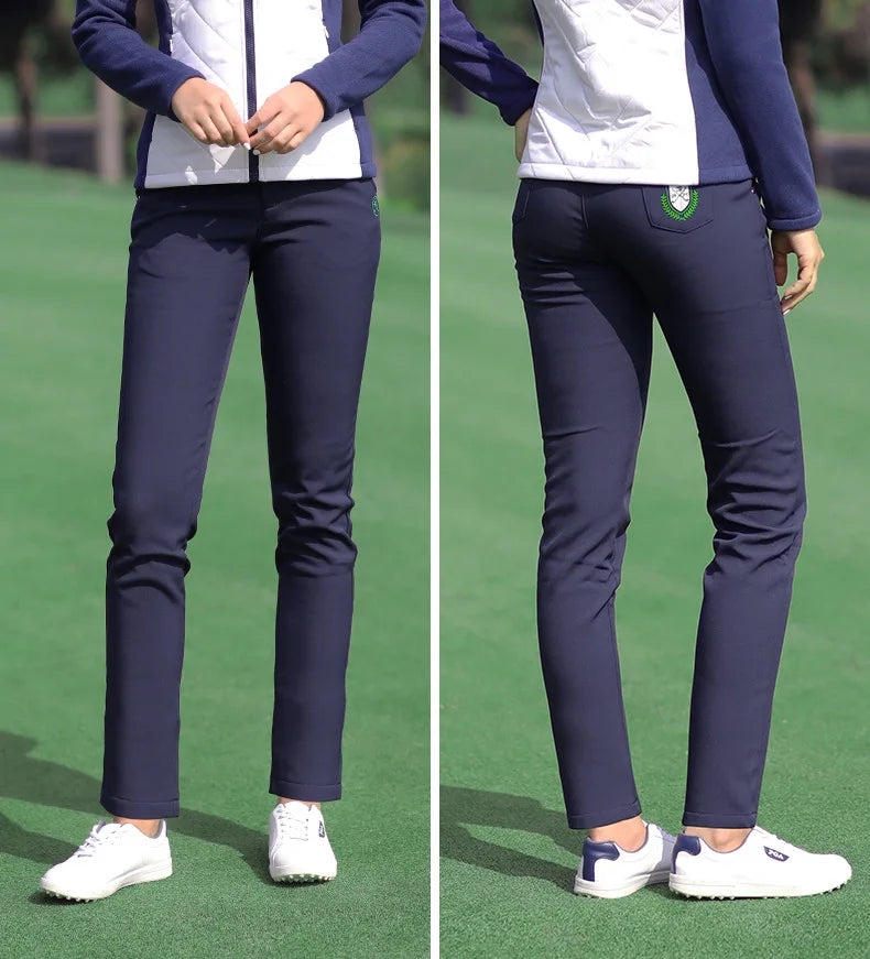 PGM Women Winter Golf Pants Lady Waterproof Warm Pant Fleece Snow Prevention Trousers Girls Elastic Straight Sweatpant XS-XXXL - Buy online at  Vibe In Cart.