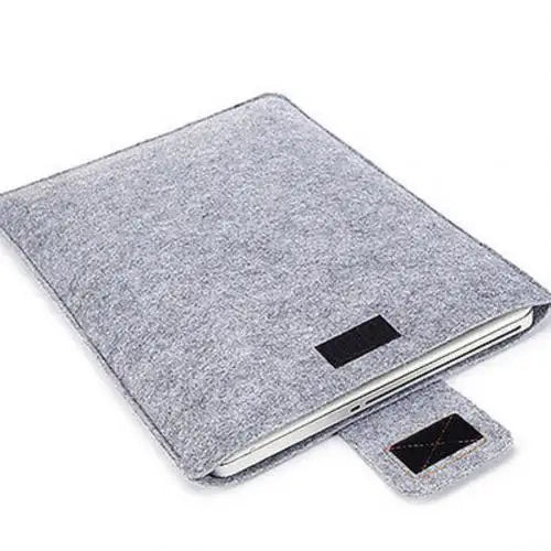 Wool Felt Slim Laptop Sleeve for 11-15 Inch Devices, Solid Color