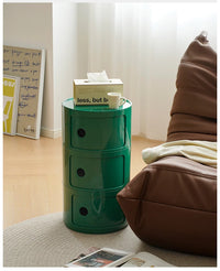 Round bedside table nordic plastic Bedside cabinet for bedroom small side end table nightstand Storage locker - Buy online at  Vibe In Cart.