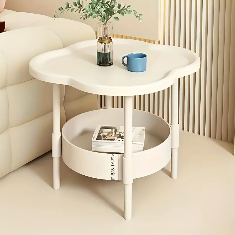 [Stylish Side Table] Stylish Modern Round Side Table with Storage Shelf | Space-Saving, Lightweight for Living Room, Bedroom - Buy online at  Vibe In Cart.