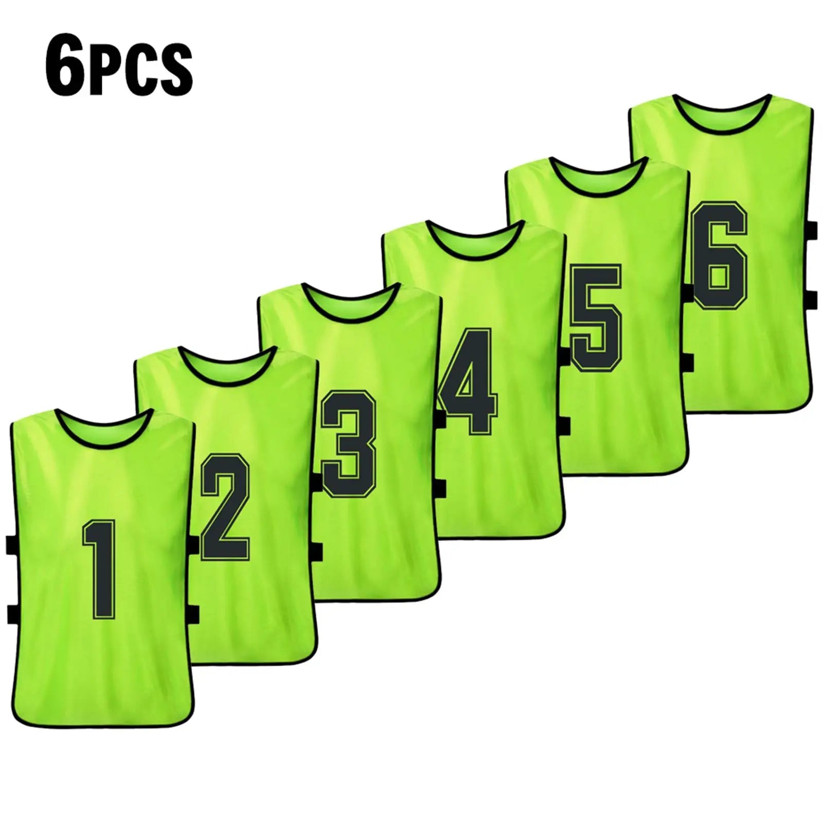Numbered Soccer Pinnies for Adults and Youth, 6 or 2 Pack