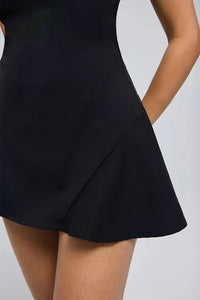 2025 Summer New Women's Retro Collar Polo Dress Sports Style Slim Tennis Golf Dresses Short Sleeved Ruffle Skirts with Short