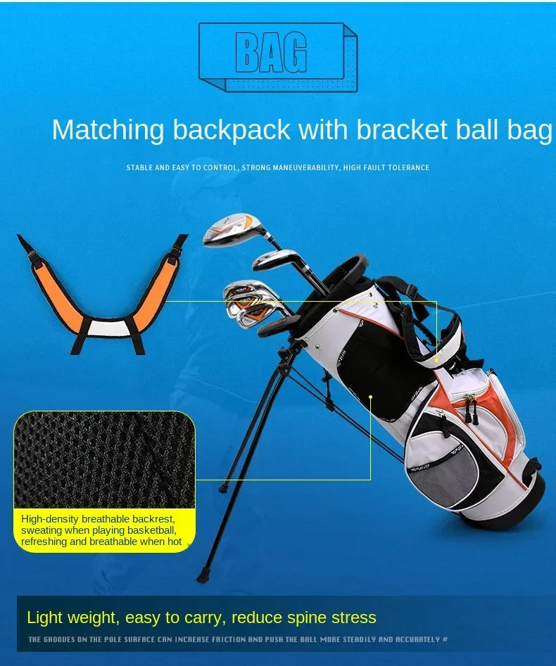 Children's Right Handed Golf Clubs Set with Bag and Headcover for Kids 95-155cm