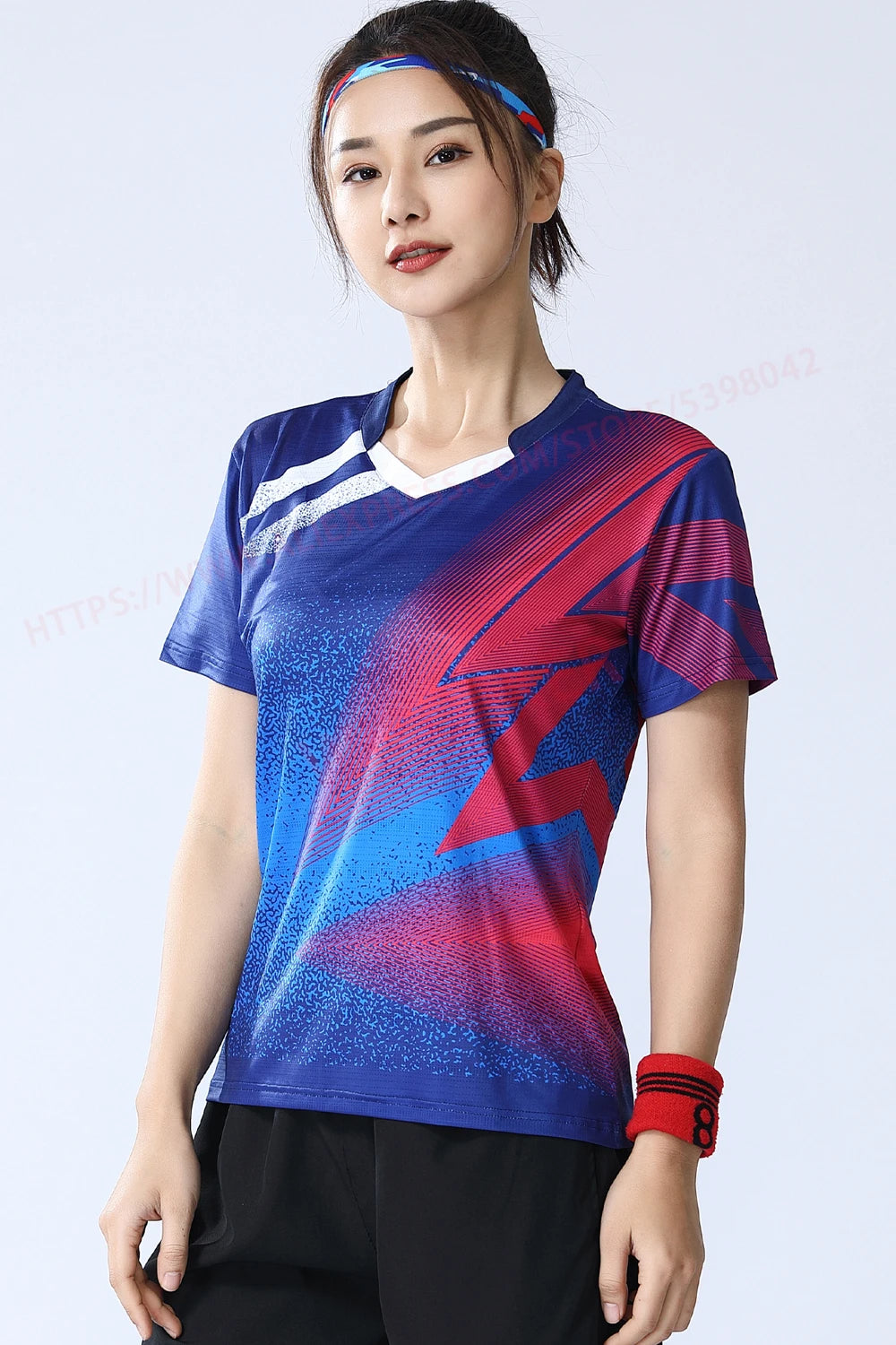 Women Table Tennis T-shirts Gradient Prints Badminton Sports Shirt Quick Dry Team Sportswear Tee Polyester Training Short Sleeve - Buy online at  Vibe In Cart.
