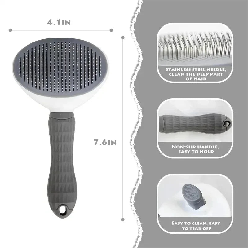 Pet Dog Brush Cat Comb Self Cleaning Pet Hair Remover Brush For Dogs Cats Grooming Tools Pets Dematting Comb Dogs Accessories - Buy online at  Vibe In Cart.