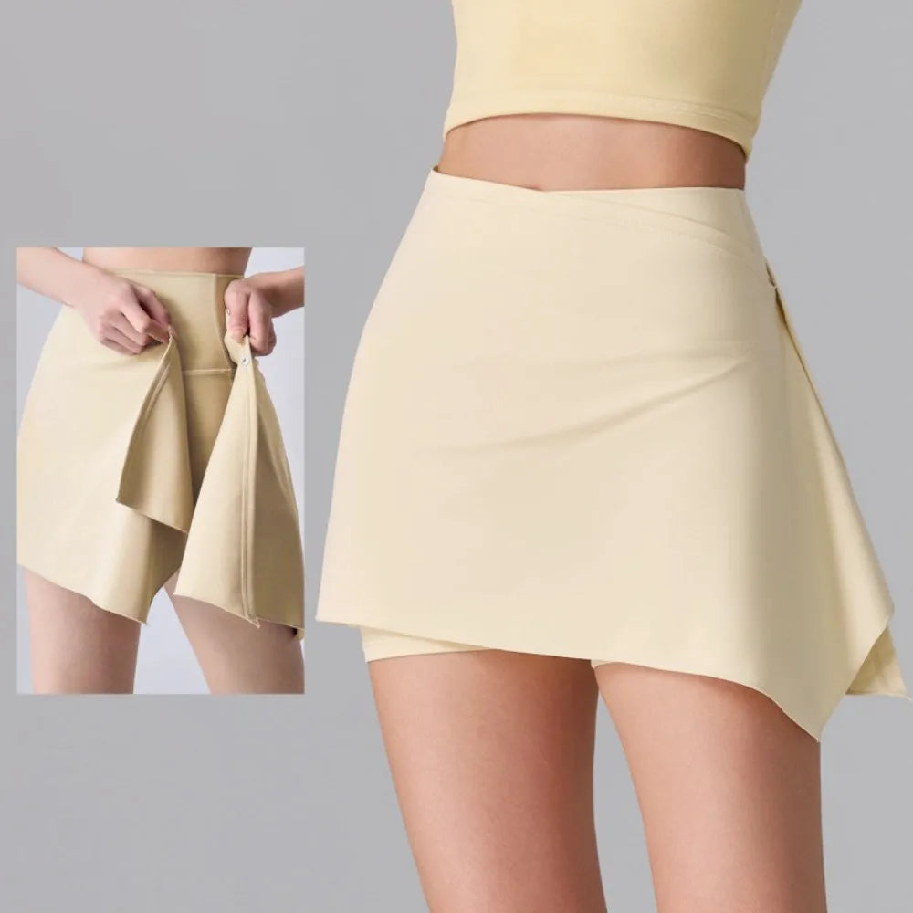 Women's 2-in-1 Anti-Sheer Sports Skort – Running Workout Tennis Badminton Pilates Yoga Shorts Skirt for Spring Summer Activewear - Buy online at  Vibe In Cart.