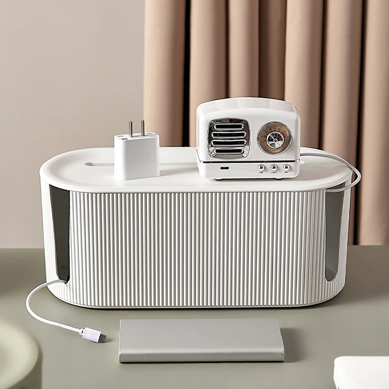 Rectangle Wire and Cable Storage Organizer Box for Earphone and Electric Wires