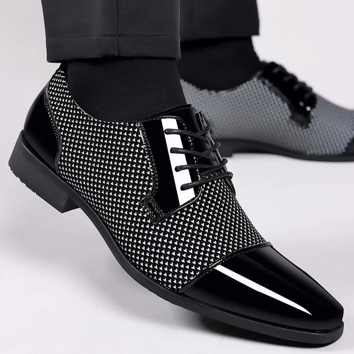Men's Dress Shoes Classic Lace-up Formal Oxfords Modern Tuxedo Business Casual Scale Pattern Comfort Formal Shoes for Men - Buy online at  Vibe In Cart.