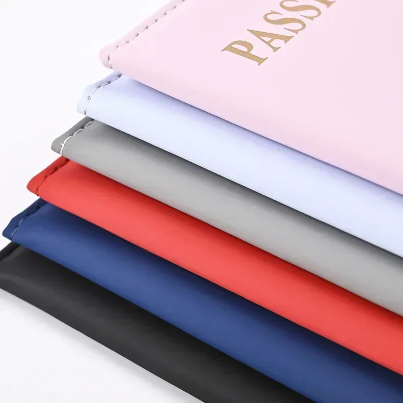 Slim Polyester Passport Cover Travel Wallet Card Case