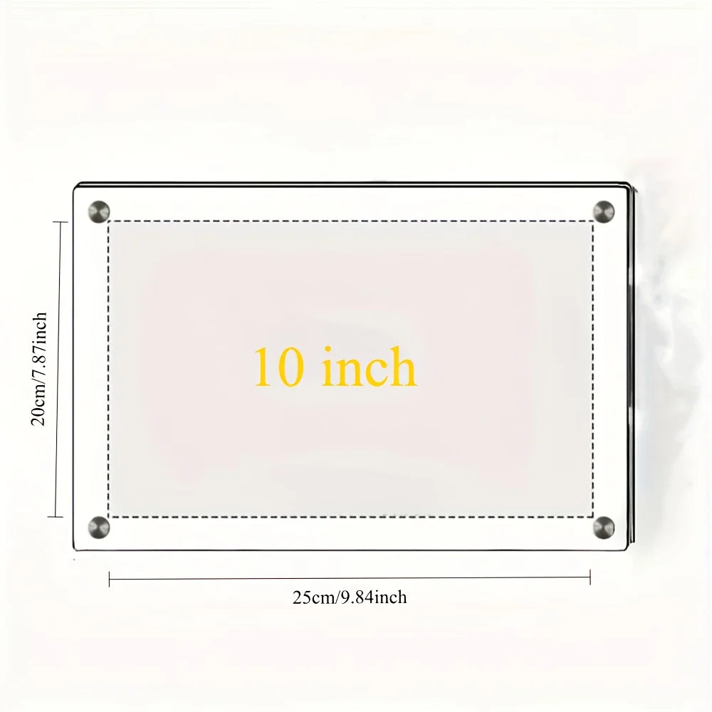 1 Pack of 5-10 Inch A4/A5 Acrylic Photo Frame Classic Tilted Desktop Display Stand for Photo Home Decoration - Buy online at  Vibe In Cart.