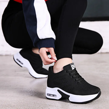 Women's Platform Mesh Breathable Sneakers Womens Spring New Casual Wedge Basket Shoes Tennis Female Thick Woman Summer Trainers - Buy online at  Vibe In Cart.