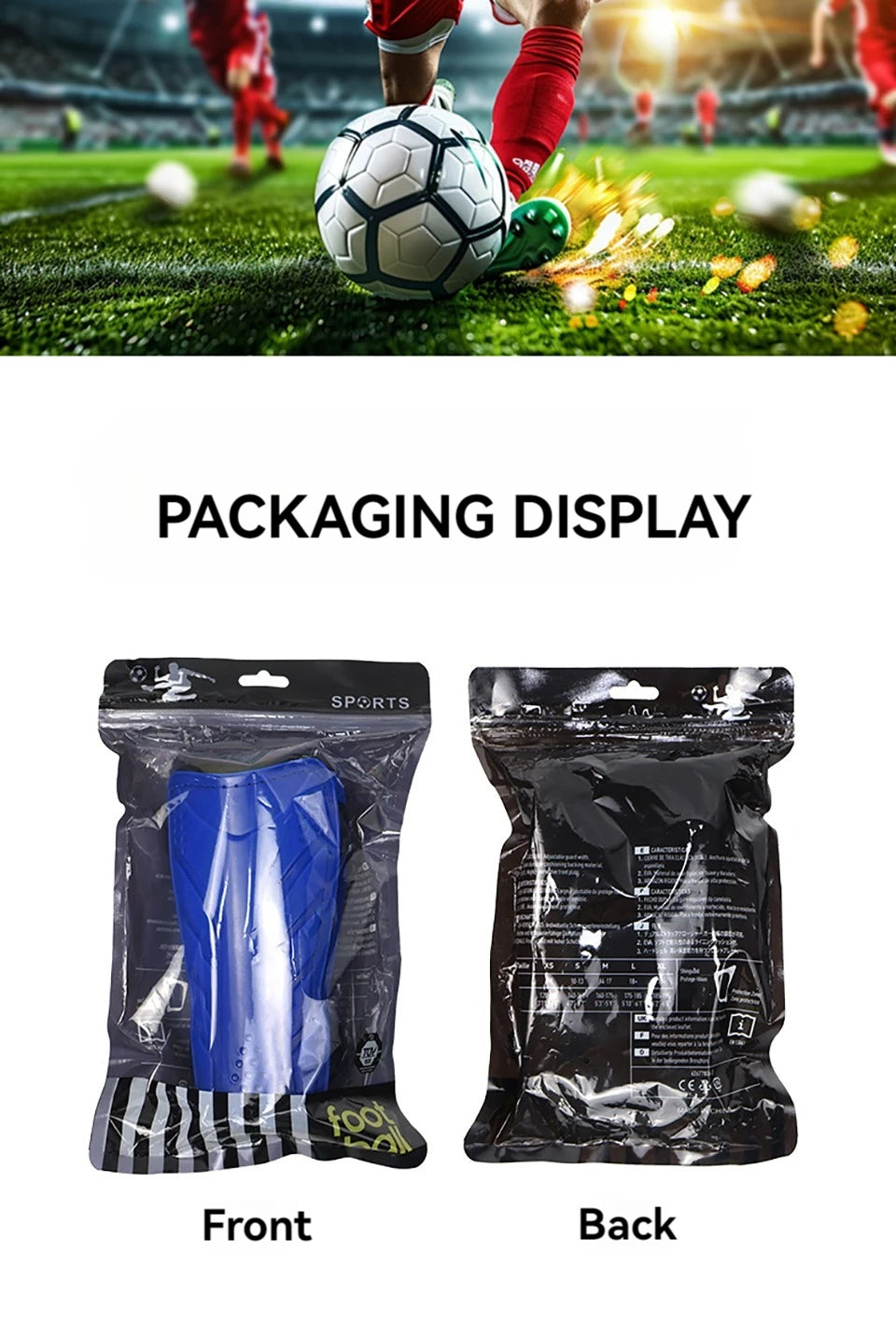 Impact Resistant Football Shin Pads with EVA and PP Material