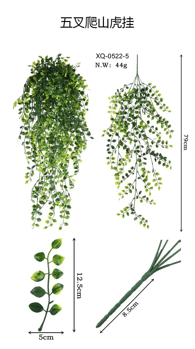 80cm Persian fern Leaves Vines Home Room Decor Hanging Artificial Plant Plastic Leaf Grass Wedding Party Wall Balcony Decoration - Buy online at  Vibe In Cart.