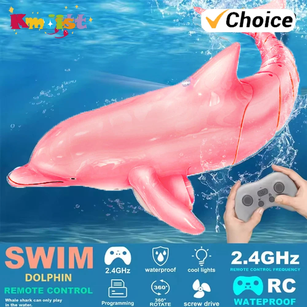 Remote Control Swimming Dolphin Toy for Water Play
