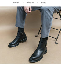 Men Boots New Handmade Dark Brown Pu Leather Ankle Zipper Dress Office Boots for Men - Buy online at  Vibe In Cart.