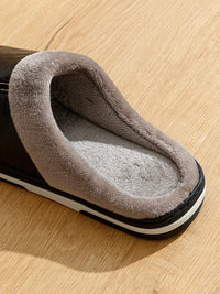 Mens Winter Slippers PU Leather Waterproof Indoor House Shoes Big Size Warm Fur Lined Home Bedroom Slippers - Buy online at  Vibe In Cart.