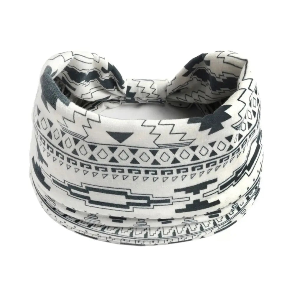 Bohemia Print Wide Headbands New Vintage Elastic Knot Turban Headwrap for Women Girls Soft Print Yoga Bandana Hair Accessories - Buy online at  Vibe In Cart.