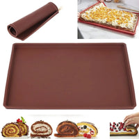 1PC Silicone Baking Mat Cake Roll Pad Macaron Swiss Roll Oven Mat Bakeware Baking Tools Kitchen Accessories - Buy online at  Vibe In Cart.