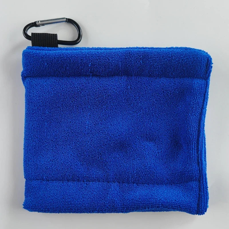 Square Microfiber Golf Ball Cleaning Towel with Carabiner Hook Water Absorption Cleaner Club for Head Wipe Cloth Clean 2025 - Buy online at  Vibe In Cart.