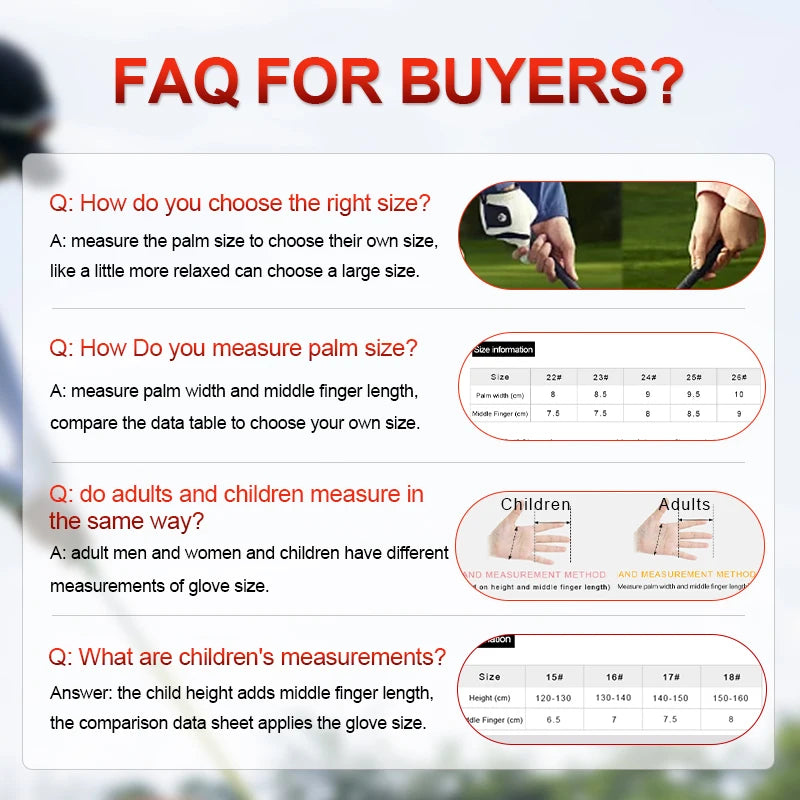 Golf Gloves Children's Golf Gloves Child Boys Girls PU Microfiber Cloth Breathable Non-slip Protection A Pair Kids Velcro Gifts - Buy online at  Vibe In Cart.