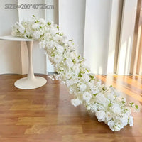 Artificial Silk Flower Row 100/200cm Table Centerpiece