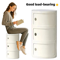 2/3 Layer Nordic Round Bedside Table Mini Storage Cabinet Bedroom Small Side End Table Nightstand Storage Locker for Bedroom - Buy online at  Vibe In Cart.