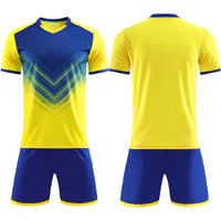Men's and Boys' Polyester Football Jersey Set with Socks and Shin Guards